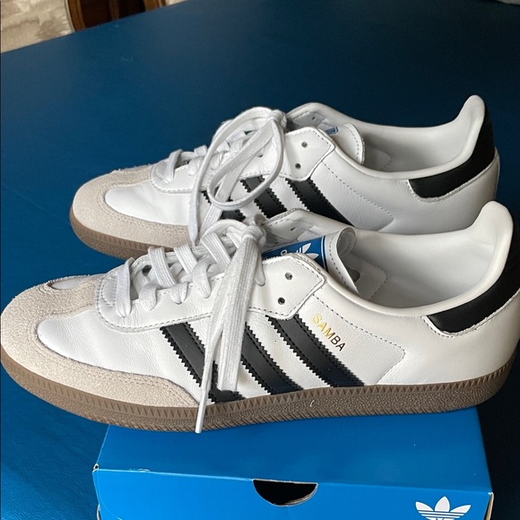 Adidas Samba OG Women's Sneakers - White and Tan - Picture 5 of 7